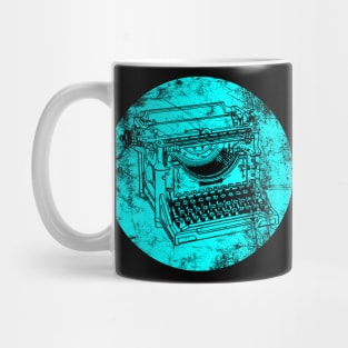 DISTRESSED VINTAGE TYPEWRITER TURQUOISE Mug